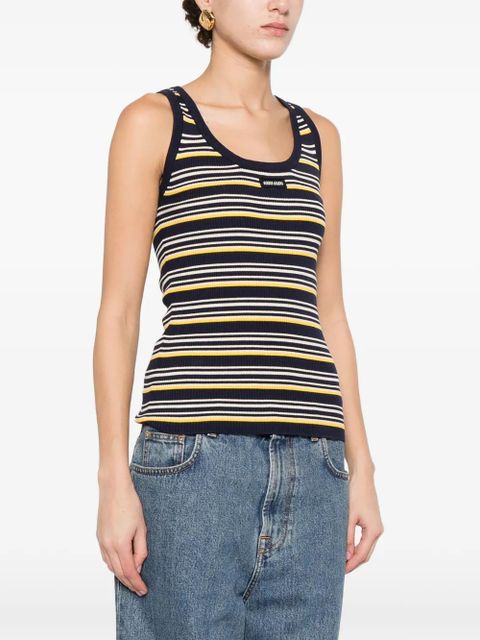 Miu Miu Canotta striped top - Blue