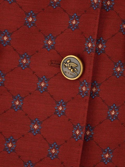 ETRO geometric-pattern double-breasted blazer - Red - zdjęcie produktu nr 2