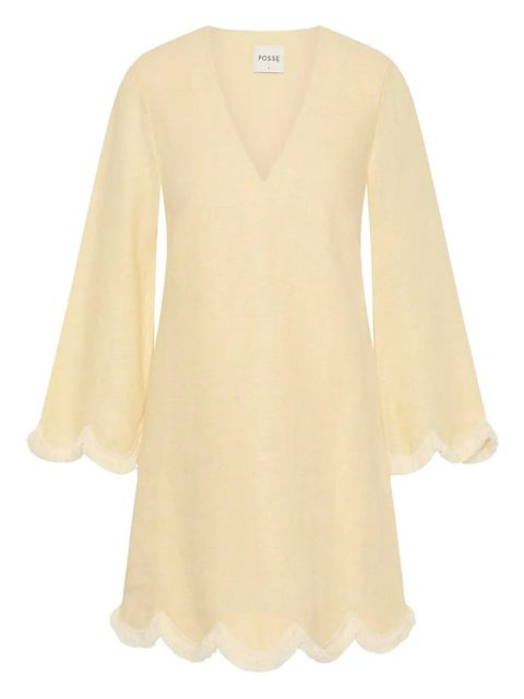 Posse Essie scalloped-hem mini dress - Neutrals - zdjęcie produktu nr 1