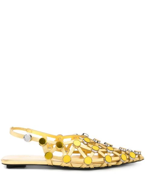 The Attico Grid ballerina shoes - Gold - zdjęcie produktu nr 1