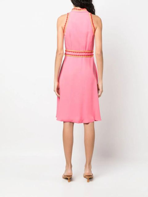 Moschino belted-waist sleeveless dress - Pink