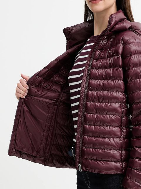 Tommy Hilfiger kurtka kolor bordowy przejściowa WW0WW47351