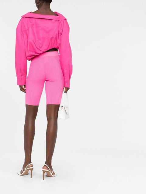Jacquemus La Chemise Mejean tucked blouse - Pink