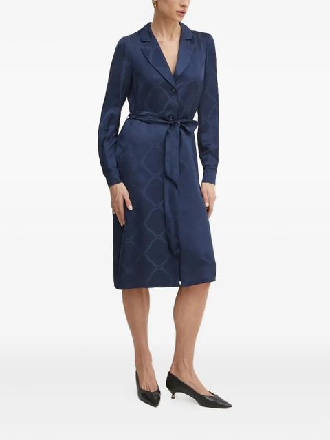 TWINSET chain-print belted shirt dress - Blue - zdjęcie produktu nr 1