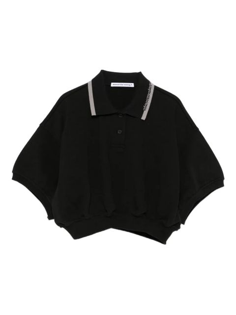 Alexander Wang cropped polo top - Black - zdjęcie produktu nr 1