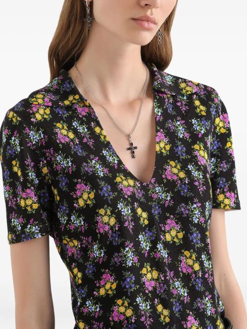 Dolce & Gabbana floral short-sleeve T-shirt - Black