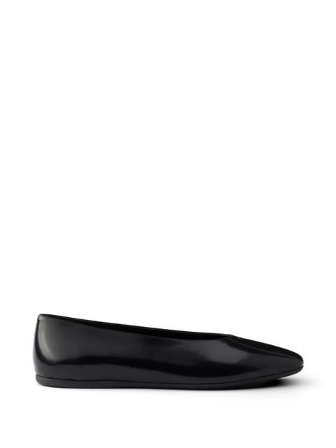 Prada brushed leather ballerinas - Black - zdjęcie produktu nr 1