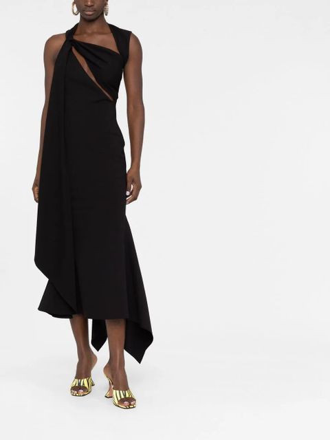 The Attico cut-out midi dress - Black