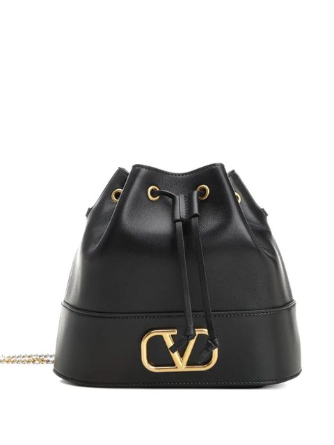 Valentino Garavani mini VLogo Signature bucket bag - Black - zdjęcie produktu nr 1