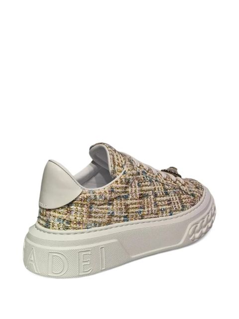Casadei embellished platform trainers - Neutrals