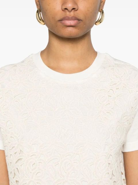 Moncler macramé T-Shirt - White