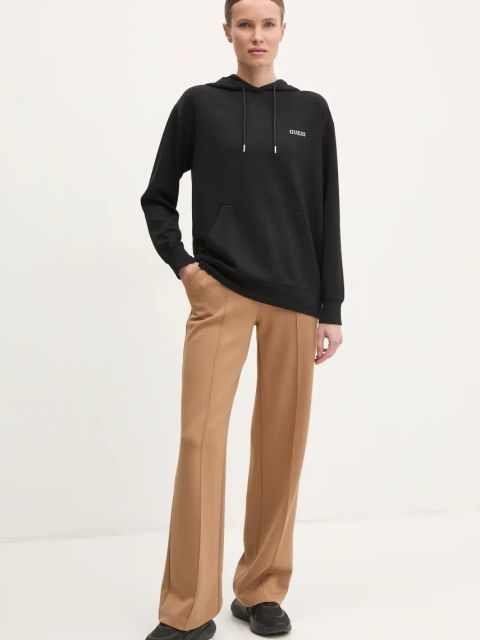 Guess spodnie dresowe GELSEY kolor zielony gładkie V5RB19 KCOB2