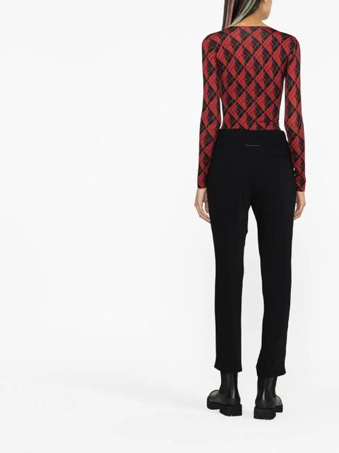 MM6 Maison Margiela high-waisted trousers - Black - zdjęcie produktu nr 2