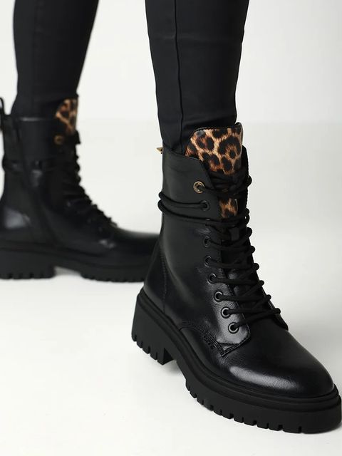 Mexx botki PRETTY KETO damskie kolor czarny na płaskim obcasie MI001701453W