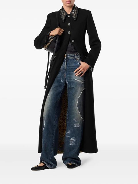 Versace embellished-collar coat - Black - zdjęcie produktu nr 2