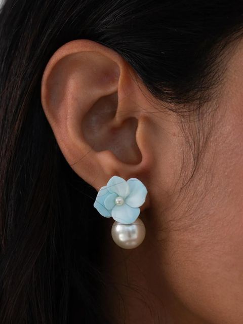 Jennifer Behr Addison floral-motif earrings - Blue - zdjęcie produktu nr 2