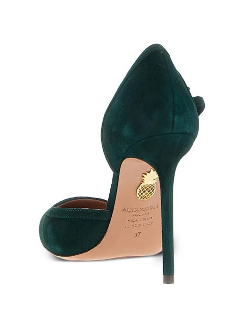 Aquazzura bow-detail cut-out pumps - Green
