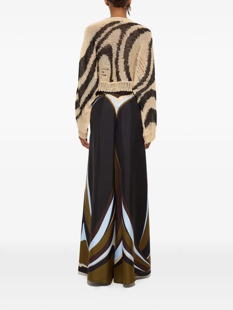 PUCCI Fari-print silk palazzo pants - Black