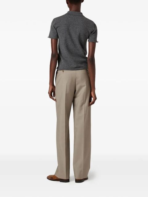 Miu Miu buttoned pocket polo shirt - Grey