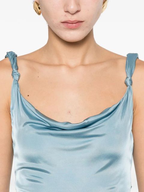 Blumarine knot-detail maxi length - Blue