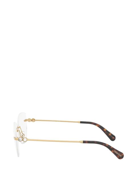 Swarovski rimless geometric-frame glasses - Gold