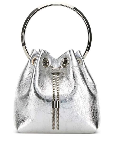 Jimmy Choo leather bucket bag - Silver - zdjęcie produktu nr 1