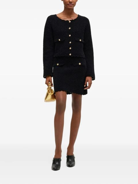 GANNI button-fastening pocket cardigan - Black - zdjęcie produktu nr 2