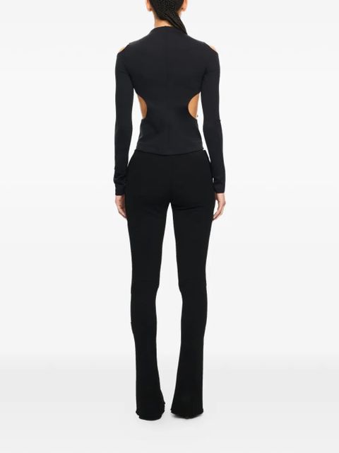 Off-White heavy flared slim trousers - Black