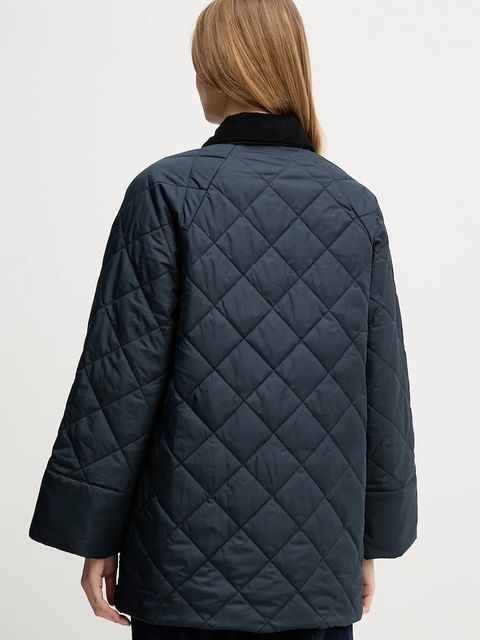 Barbour kurtka Aldburgh kolor granatowy przejściowa oversize LQU1885