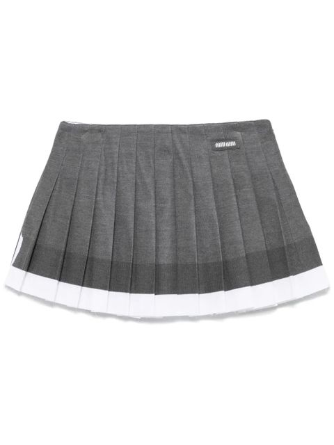 Miu Miu knitted mini skirt - Grey - zdjęcie produktu nr 1