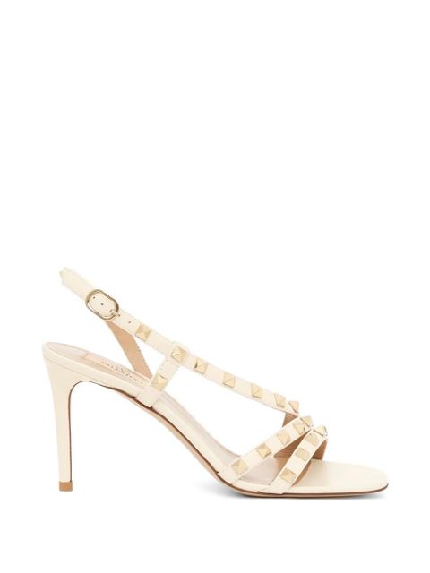 Valentino Garavani Rockstud calfskin sandals 85mm - Neutrals - zdjęcie produktu nr 1