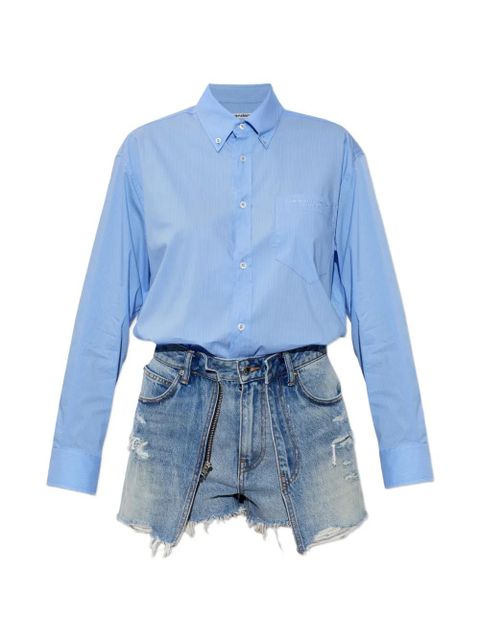 Alexander Wang distressed denim playsuit - Blue - zdjęcie produktu nr 1