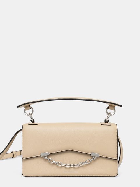 Karl Lagerfeld torebka skórzana kolor beżowy A1W30446 - zdjęcie produktu nr 1