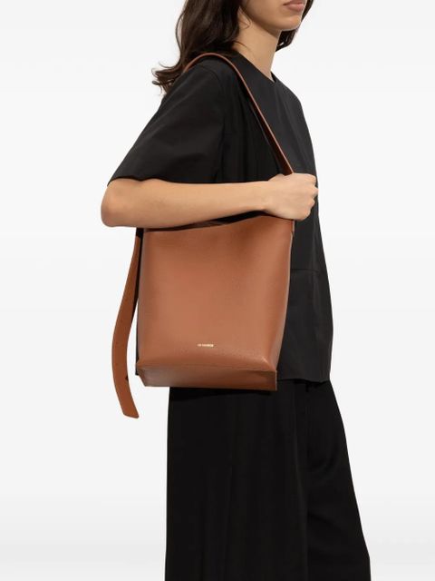 Jil Sander leather shoulder bag - Brown - zdjęcie produktu nr 2