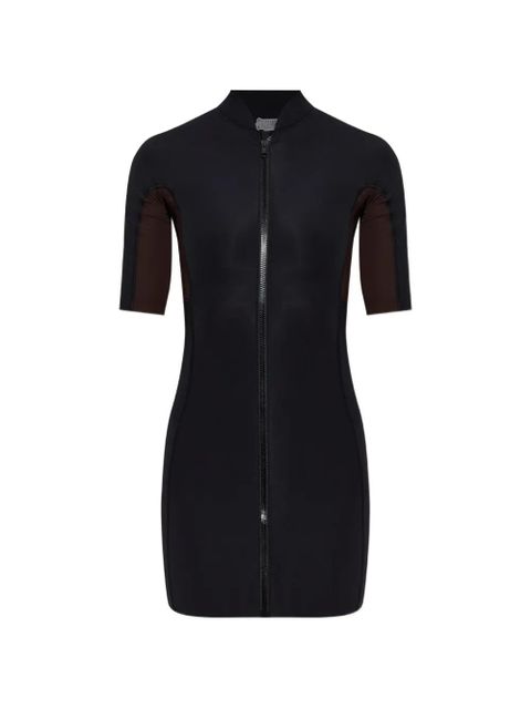 MM6 Maison Margiela zip-up panelled dress - Black - zdjęcie produktu nr 1