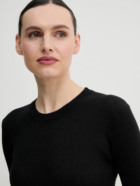 Day Birger et Mikkelsen sweter z domieszką lnu Teran damski kolor czarny lekki DAY65243760 - zdjęcie produktu nr 2
