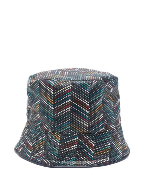 Missoni dotted-chevron bucket hat - Blue - zdjęcie produktu nr 1