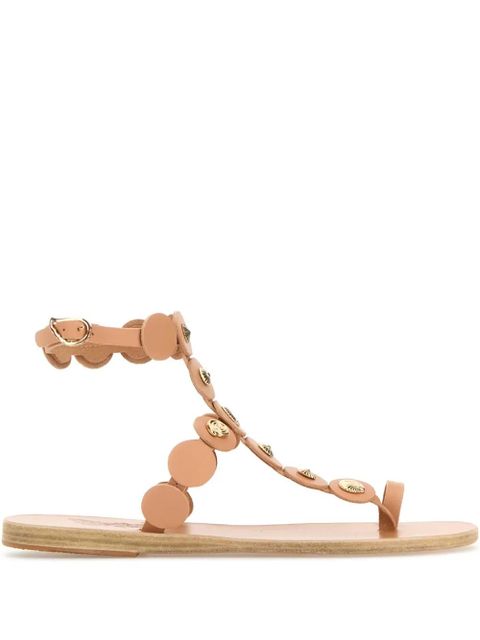 Ancient Greek Sandals Madison leather disc-embellished sandals - Neutrals - zdjęcie produktu nr 1