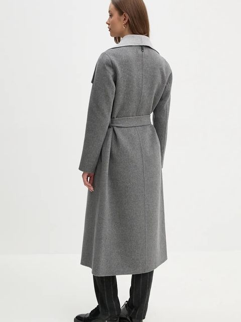 MACKAGE płaszcz wełniany kolor szary przejściowy oversize MAI-CN - zdjęcie produktu nr 2