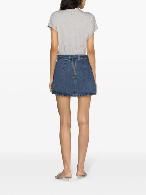 Self-Portrait Rock denim miniskirt - Blue