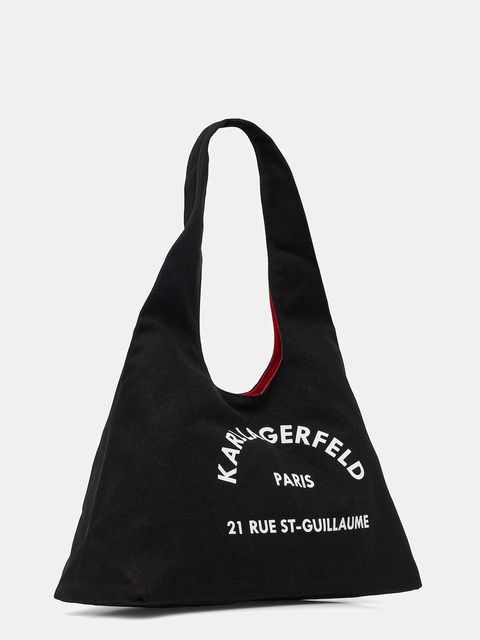 Karl Lagerfeld torebka bawełniana K/RSG kolor czarny B1W50015 - zdjęcie produktu nr 2