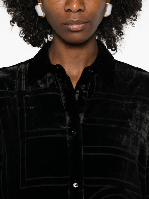 TOTEME velvet shirt - Black