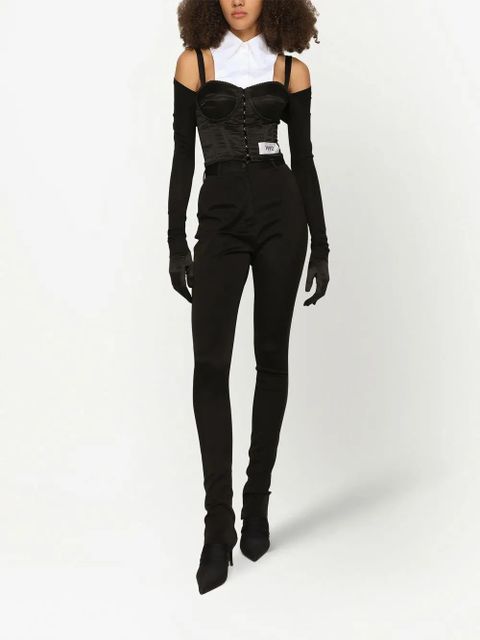 Dolce & Gabbana KIM DOLCE&GABBANA layered-shirt corset top - Black