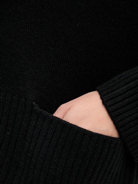 United Colors of Benetton sweter z dodatkiem wełny damski kolor czarny lekki 126WD10E4