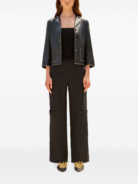 Cult Gaia Layton leather blazer - Black - zdjęcie produktu nr 2