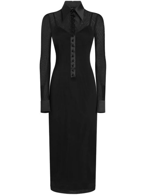 Dolce & Gabbana satin-detail tulle dress - Black - zdjęcie produktu nr 1