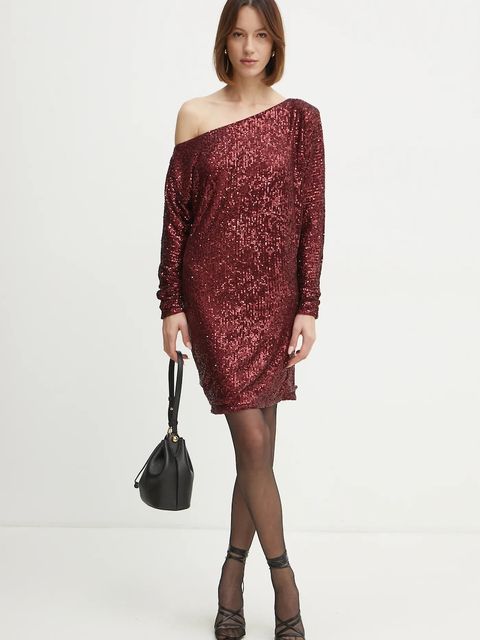 Marciano by Guess sukienka GABBIE kolor bordowy mini prosta 5RGK69 6166A