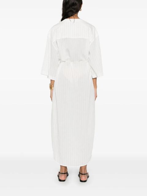 Nanushka striped shirt dress - White
