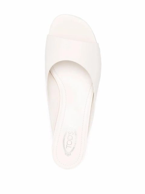 Tod's slip-on leather sandals - White