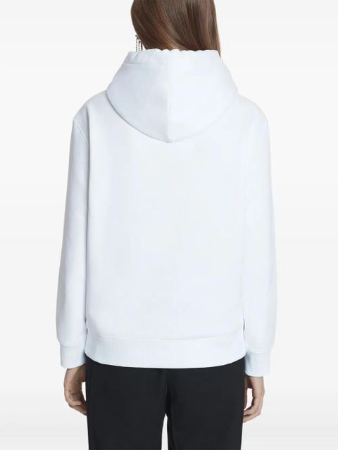 Lanvin sequinned-logo hoodie - White